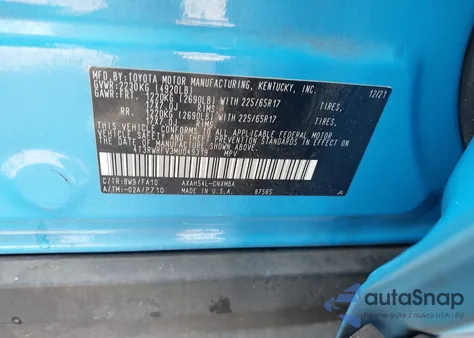 2021 Toyota Rav4 Hybrid Xle from USA, damaged, VIN 4T3RWRFV3MU049319